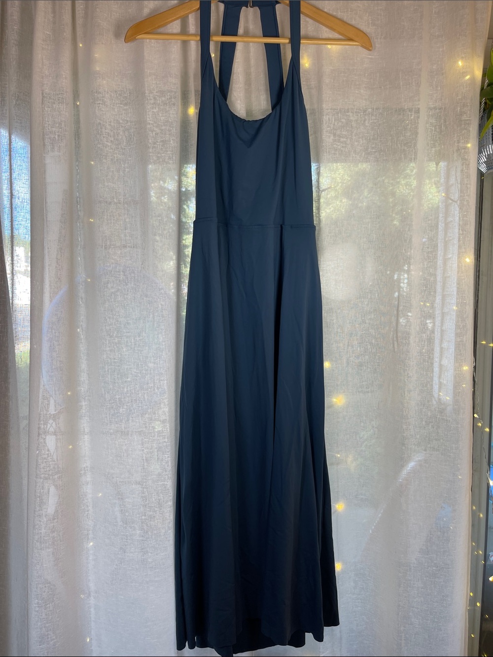 HALARA Navy Halter Maxi Dress